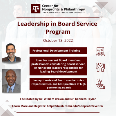 Leadership In Board Service Program - October 13, 2022